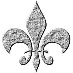 Image showing 3D Stone Fleur de Lis