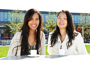 Image showing Girlfriends having coffee