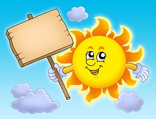 Image showing Summer Sun with table on sky