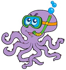 Image showing Octopus snorkel diver