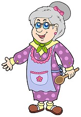 Image showing Granny with spoon