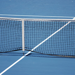 Image showing Blue tennis court