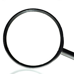 Image showing Close up magnifying glass.