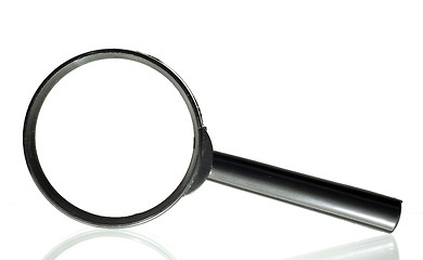 Image showing Close up magnifying glass.