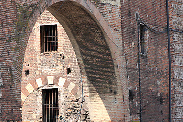 Image showing medieval wall in Verona, Italy