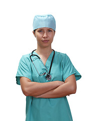 Image showing Confident female doctor