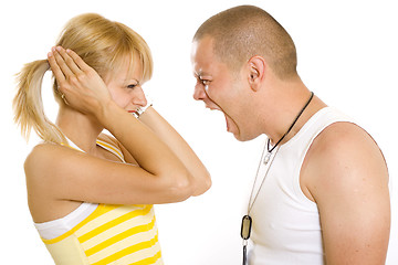 Image showing man screaming at her girlfriend