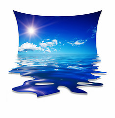 Image showing blue sky water