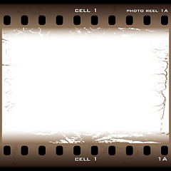 Image showing brown grunge film cell