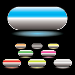Image showing split button white