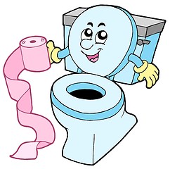 Image showing Cartoon toilet