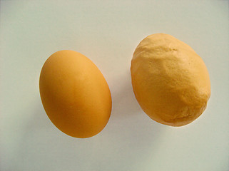 Image showing ÿéöà íà áåëîì ôîíå eggs on white background