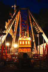 Image showing carousel in evening park