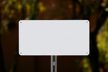 Image showing White Sign