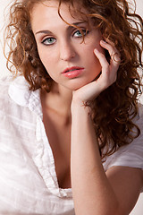 Image showing Woman with curly hair
