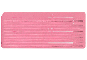 Image showing Punched card