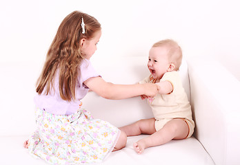 Image showing Adorable kids playing