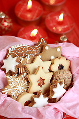 Image showing Detail of Christmas cookies