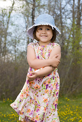 Image showing Child Outside Wearing Summer Dress