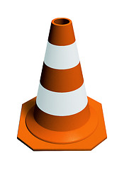 Image showing Traffic cone orange