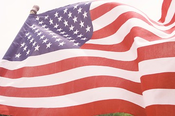 Image showing The US  flag flying high