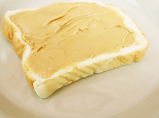Image showing Peanut butter bread on plate