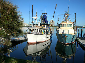 Image showing Fishing Boats At Dock