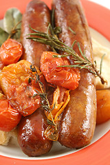 Image showing Sausage And Tomato Bake