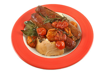 Image showing Sausage And Tomato Bake