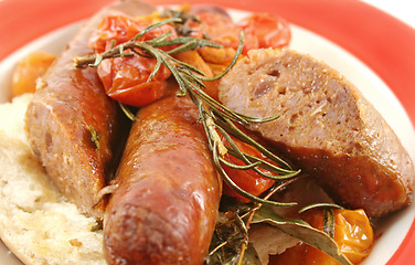 Image showing Beef Sausage And Tomato Bake