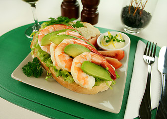 Image showing Shrimp And Avocado Sandwich