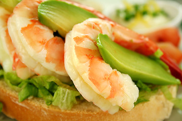 Image showing Shrimp And Avocado Sandwich 