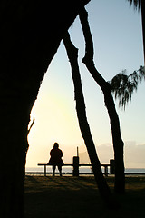 Image showing Sitting By The Sea