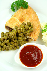 Image showing Pie With Peas