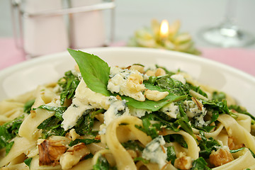 Image showing Spinach Fettucini