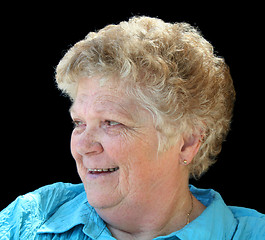 Image showing Cheery Senior Lady Profile