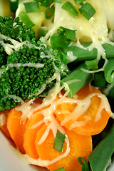 Image showing Carrot, Broccoli And Beans With Cheese