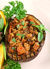 Image showing Stuffed Aubergine