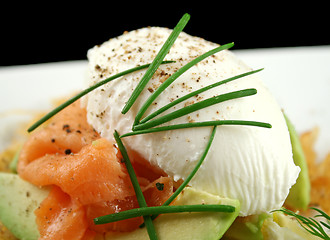 Image showing Poached Egg And Salmon