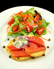 Image showing Smoked Trout On Fritters