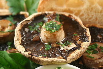 Image showing Mushroom With Melted Butter