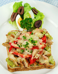 Image showing Chicken Open Grill Sandwich