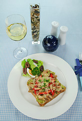 Image showing Chicken Open Grill Sandwich