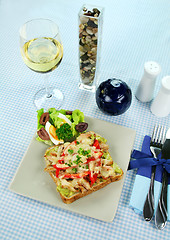 Image showing Chicken Open Grill Sandwich