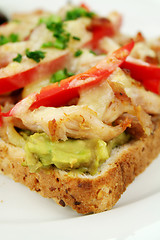 Image showing Chicken Open Grill Sandwich