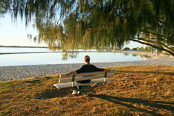 Image showing Seat By The Water