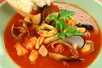 Image showing Mediterranean Seafood Soup