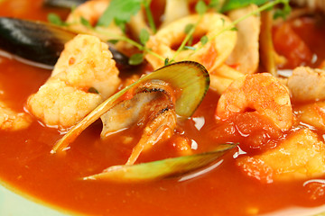 Image showing Mediterranean Seafood Soup