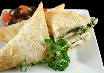 Image showing Spinach And Feta Parcels