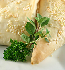 Image showing Herbs And Pastry Background